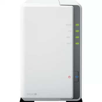 Synology DS223j 2-kohaline 8TB NAS koos 2x 4TB Synology HAT3300-4T HDD-ga