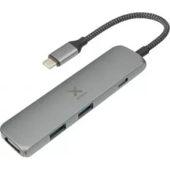 Xtorm XWH03 USB-C Hub - USB 3.2 Gen 1, 4K HDMI, 60W PD, Alumiinium, Must