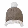 Lodger Double-Layer Winter Fleece Beanie Hat Brown Buffalo 1-2 Years