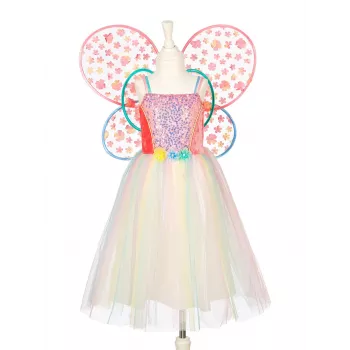 SOUZA! Flora Butterfly Fairy kostüümikomplekt - kleit ja tiivad tüdrukutele vanuses 5-7 aastat