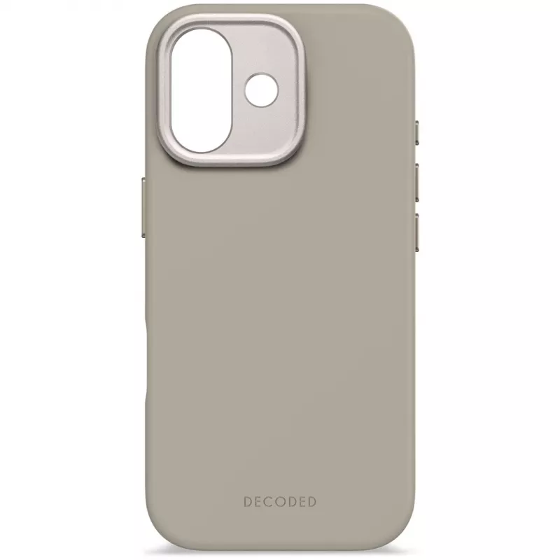 Decoded AntiMicrobial Silicone Tagakaas iPhone 17 jaoks, MagSafe ühilduv, pehme taupe