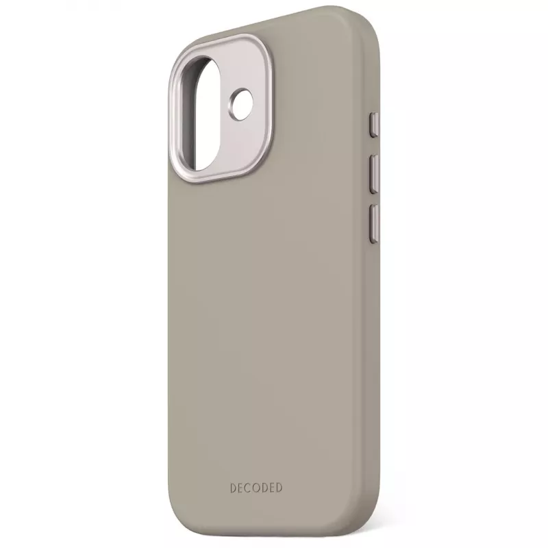 Decoded AntiMicrobial Silicone Tagakaas iPhone 17 jaoks, MagSafe ühilduv, pehme taupe