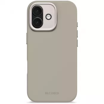 Decoded AntiMicrobial Silicone Tagakaas iPhone 17 jaoks, MagSafe ühilduv, pehme taupe