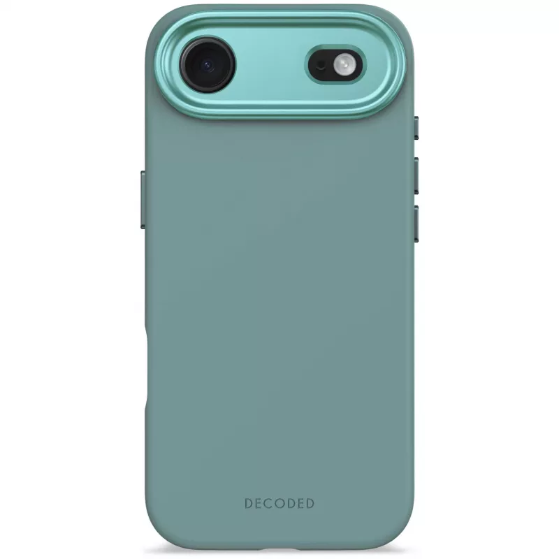 Decoded AntiMicrobial Silicone Backcover for iPhone 15 Pro Max, Retro Blue