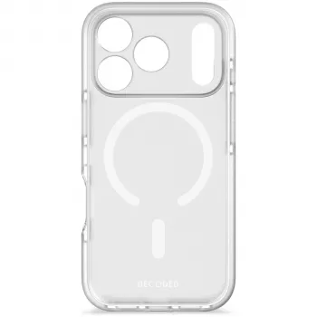 Decoded DropTec Läbipaistev Tagakaas iPhone 17 Pro Max jaoks MagSafe'iga (Matthige Valge)