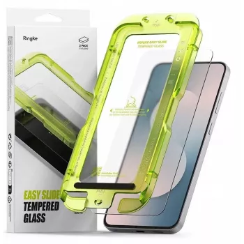 Ringke Easy Slide 2-Pack Tempered Glass Screen Protector for Samsung Galaxy S25 FE Clear