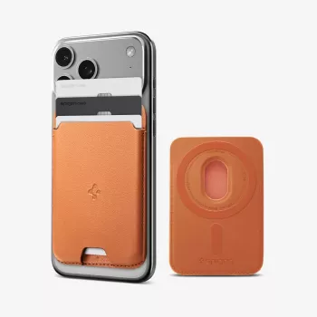 SPIGEN VALENTINUS MAGSAFE UNIVERSAL MAGNETIC CARD HOLDER METALLIC ORANGE