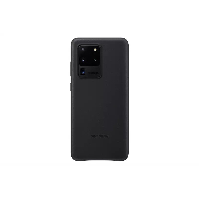 Samsung Galaxy S20 Ultra Leather Cover Case Black