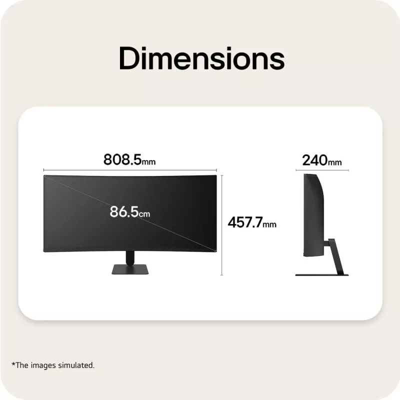 LG 34U601B-B.AEUQ 34-tolline UltraWide WQHD 1800R kaarekujuline IPS monitor, 120Hz, HDR10, AMD FreeSync Premium