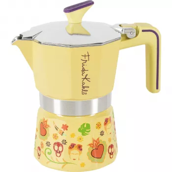 Pedrini 3TZ Frida Kahlo pliidil kasutatav espressokeetja, kollane (02CF161)