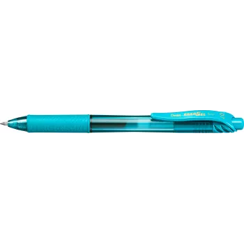 Pentel EnerGel X Retractable Gel Pen - Türkiissinine - 0.7 mm - Keskmine ots - Mõlemakäeline
