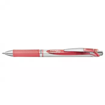Pentel EnerGel BL77 Sissetõmmatav Geelpliiats - Roosa - Korall - Hõbedane - Ümmargune - 0,7 mm - Veepõhine tint