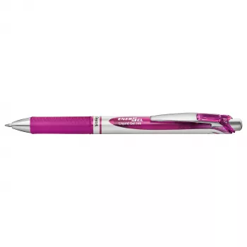 Pentel Energel BL77 Sissetõmmatav Geelpliiats - Magenta Tint - 0,7 mm - Keskmine Ots - Hõbedased Aktsendid