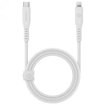 ENERGEA Flow USB-C to Lightning kaabel 1,5 m valge 60W 3A PD kiirlaadimine MFi