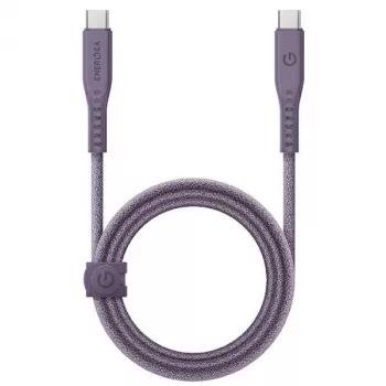 ENERGEA Flow USB-C to USB-C kaabel 1,5 m lilla 240W 5A PD kiirlaadimine