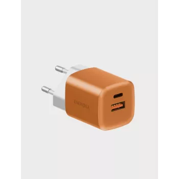 ENERGEA Ampcharge GaN35 USB-C/USB-A PD/PPS/QC3.0 35W seinälaadija Oranž