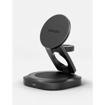 ENERGEA Alumag GYRO 360 Pöörlev Qi2 Juhtmevaba Laadija 25W Kokkupandav Gunmetal