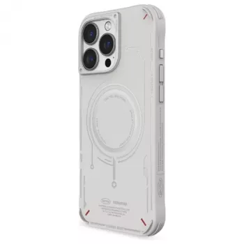SKINARMA Mecha Case for iPhone 16 Pro 6.3 inch Magnetic Charging Light Grey