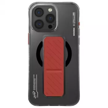 Skinarma Axon Case for iPhone 16 Pro Max 6.9 inch Magnetic Charging + Grip Stand Black