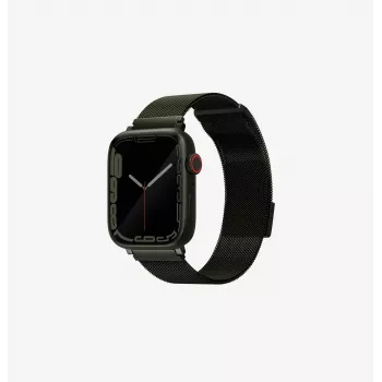 UNIQ Dante Apple Watch Rihm Roostevabast Terasest Milanese Aas Roheline 42/44/45mm