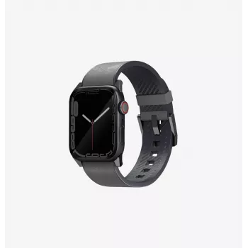 UNIQ Straden Leather Hybrid Strap for Apple Watch Series 1/2/3/4/5/6/7/8/9/10/11/SE/SE2/SE3/Ultra/Ultra 2/Ultra 3 42/44/45/49mm - Grey