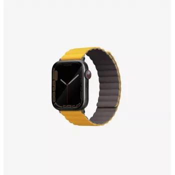 UNIQ Revix Reversiibel Magnetiline Rihm Apple Watch Series 1/2/3/4/5/6/7/8/9/SE/SE2/SE3/Ultra/Ultra 2/Ultra 3 42/44/45/49mm - Sinep/Tumeoliiv
