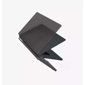 UNIQ Claro Hard Shell Case for MacBook Air 15 M2/M3/M4/M5 (2023-2026) - Smoke Matte Grey