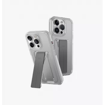 UNIQ Heldro Mount with Stand Case iPhone 15 Pro Max 6.7 tolli Lucent Clear