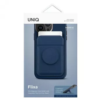 UNIQ Flixa Magnetiline rahakoti alus MagSafe iPhone 12-15 seeriale, tumesinine