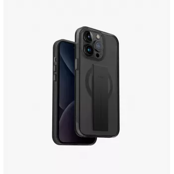 UNIQ Heldro Mag iPhone 15 Pro Max 6.7 inch MagClick Charging Case Black/Vapour Smoke