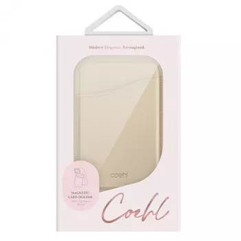 UNIQ Coehl Esme Magnetic Wallet with Mirror and Kickstand Cream
