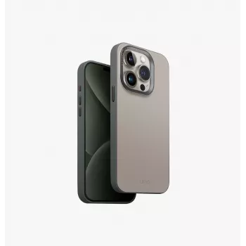 UNIQ Lyden DS MagClick laadimisümbris iPhone 15 Pro 6.1 tollile, Elevandiluu / Samblikuroheline