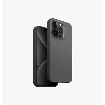 UNIQ Lyden DS MagClick laadimisümbris iPhone 15 Pro Max 6.7 inch jaoks, söeghall-must