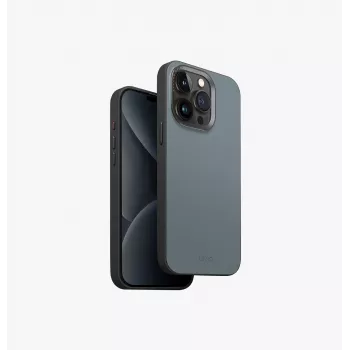 UNIQ Lyden DS MagClick laadimisümbris iPhone 15 Pro Max 6.7 inch jaoks, söeghall-must