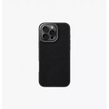 UNIQ Keva Max Magclick laadimisümbris iPhone 16 Pro 6.3 tolli jaoks - Must süsinik