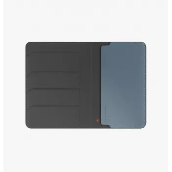 UNIQ Belmont Passipidaja Apple Find My ja RFID-blokeeringuga, hall-sinine