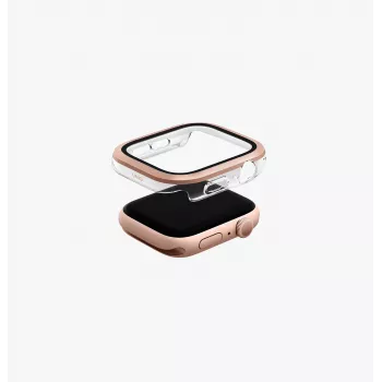 UNIQ Voute kaitseümbris koos ekraanikaitsmega Apple Watch Series 10/11 46mm, karastatud klaas, roosakuld