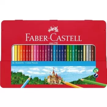 Faber-Castell Polychromos Kunstniku Värvipliiatsid - 12 erinevat värvi metallkarbis