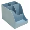 Exacompta Pen Wave AutentiK 5-Compartment Pen Holder Blue-Grey