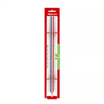 ARISTO Kolmnurkjoonlaud D-profiiliga Valge 30 cm (AR23703EB)