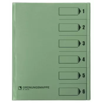 Bene Organizer Folder 6 Compartments Green A4