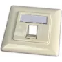 Wirewin Keystone pistikupesa karp 1 moodulile, süvitsi paigaldatav, lülitiprogrammiga ühilduv, RAL9010 puhasvalge (WKS OUTLET 1)
