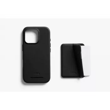 Bellroy Leather Case with Magnetic Wallet for iPhone 16 Pro, Black