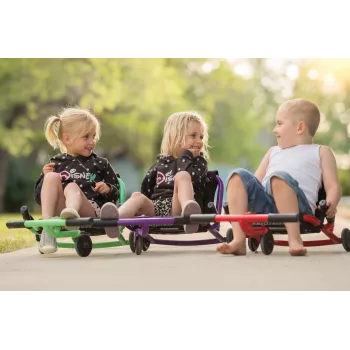 EzyRoller Classic Leg-Powered Go-Kart for Kids 3-12 Years Purple