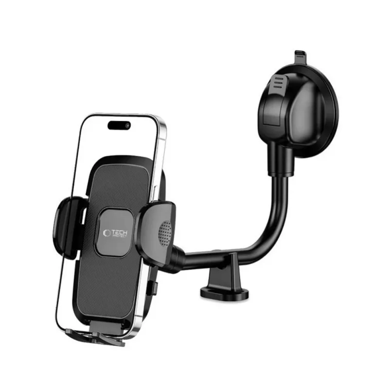 TECH-PROTECT V3 Universal Long Arm Windshield & Dashboard Car Mount Black