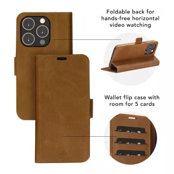 dbramante1928 Copenhagen Flip Case Samsung Galaxy A54 jaoks - Täisteranahk - Helepruun