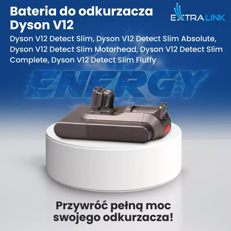 Extralink Asendusaku Dyson V12 jaoks 25.2V 2500mAh + Filter