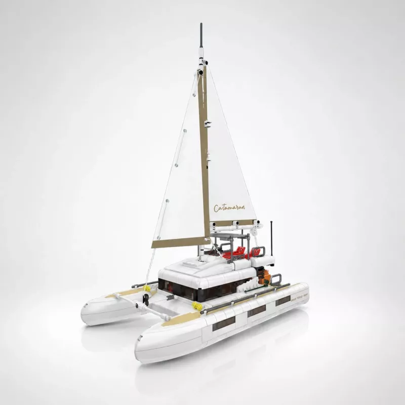 Mould King Catamaran Sailboat 10217 Ehitusklotside Komplekt (890 tükki)