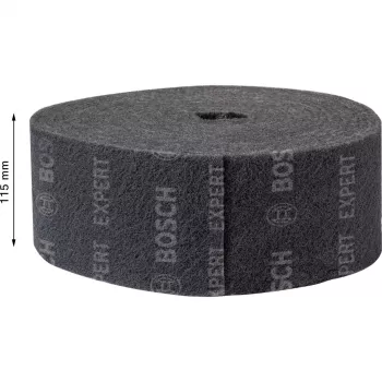 Bosch Expert N880 Ultra-Fine S mittekootud abrasiivrull, 115mm x 10m, hall, käsitsi lihvimiseks