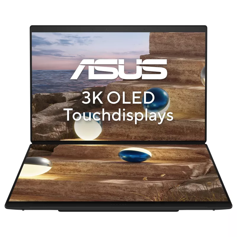 ASUS Zenbook Duo UX8407AA-SN262W 2-in-1 sülearvuti, 14-tolline 3K OLED puutetundlik 144Hz, Intel Core Ultra 9 386H, 32GB LPDDR5x, 1TB SSD, Windows 11 Home